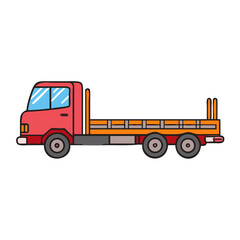 flatbed truck icon, flatbed truck vector illustration-simple illustration of flatbed truck, perfect for flatbed truck logos and icons