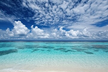 Fototapeta premium Azure Seascape, Sunny Sky