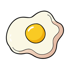 fried egg icon, fried egg vector illustration-simple illustration of fried egg, perfect for fried egg logos and icons
