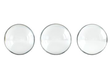 3D Glass Bubble transparent water droplets drops isolated PNG background