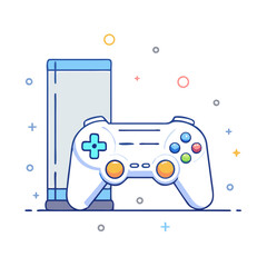 gaming console icon, gaming console vector illustration-simple illustration of gaming console, perfect for gaming console logos and icons