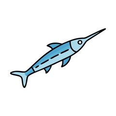 garfish icon, garfish vector illustration-simple illustration of garfish, perfect for garfish logos and icons