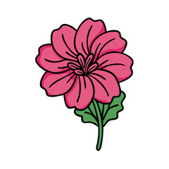geranium flower icon, geranium flower vector illustration-simple illustration of geranium flower, perfect for geranium flower logos and icons