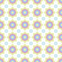 Tile Images, Seamless vector floral pattern with pink blossom flowers for textile design and wallpaper decoration