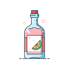 gin bottle icon, gin bottle vector illustration-simple illustration of gin bottle, perfect for gin bottle logos and icons