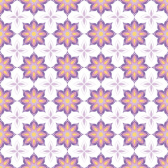 Tile Images, Seamless pink floral vector pattern with daisy flowers illustration for spring textile design