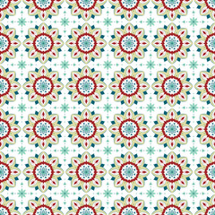 Tile Images, Seamless floral pattern vector illustration showcases a retro flower design with a spring nature vibe, perfect for textile or wallpaper decoration