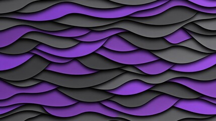 Obraz premium Abstract Purple and Gray Layered Wave Pattern