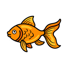 goldfish icon, goldfish vector illustration-simple illustration of goldfish, perfect for goldfish logos and icons