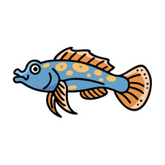 goby fish icon, goby fish vector illustration-simple illustration of goby fish, perfect for goby fish logos and icons
