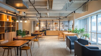 Fototapeta premium Modern and Spacious Co-working Space Design