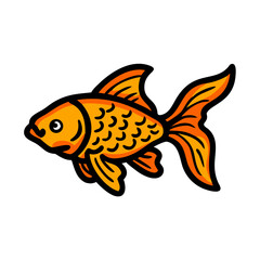 goldfish icon, goldfish vector illustration-simple illustration of goldfish, perfect for goldfish logos and icons