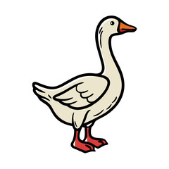 goose icon, goose vector illustration-simple illustration of goose, perfect for goose logos and icons