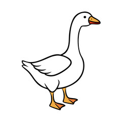 goose icon, goose vector illustration-simple illustration of goose, perfect for goose logos and icons