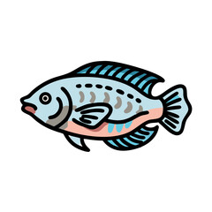 gourami fish icon, gourami fish vector illustration-simple illustration of gourami fish, perfect for gourami fish logos and icons