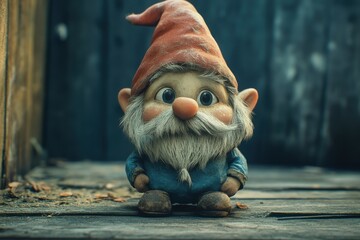 adult gnome on black
