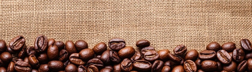 Rich Lush Coffee Beans Spread Across a Rustic Wooden Surface Evoking Aroma and Warmth in a Cozy Caf? Atmosphere Perfect for Coffee Lovers