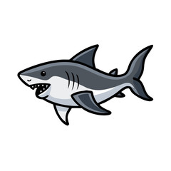 great white shark icon, great white shark vector illustration-simple illustration of great white shark, perfect for great white shark logos and icons