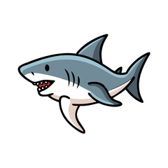 great white shark icon, great white shark vector illustration-simple illustration of great white shark, perfect for great white shark logos and icons