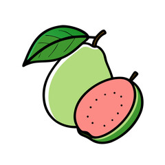 guava icon, guava vector illustration-simple illustration of guava, perfect for guava logos and icons