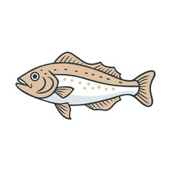 haddock icon, haddock vector illustration-simple illustration of haddock, perfect for haddock logos and icons