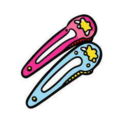 hair clips icon, hair clips vector illustration-simple illustration of hair clips, perfect for hair clips logos and icons