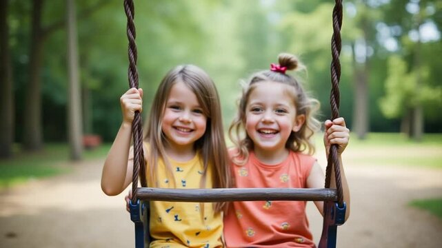 Children Playing in Playground &ndash; Fun, Laughter, and Outdoor Adventures

