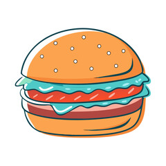 hamburger icon, hamburger vector illustration-simple illustration of hamburger, perfect for hamburger logos and icons