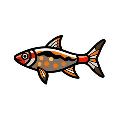 harlequin rasbora fish icon, harlequin rasbora fish vector illustration-simple illustration of harlequin rasbora fish, perfect for harlequin rasbora fish logos and icons