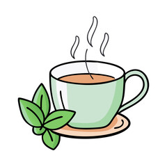 herbal tea icon, herbal tea vector illustration-simple illustration of herbal tea, perfect for herbal tea logos and icons