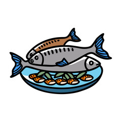 herring icon, herring vector illustration-simple illustration of herring, perfect for herring logos and icons