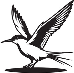 Fototapeta premium swift bird silhouette vector, swift bird logo vector, swift bird icon