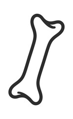 Black-and-white bone dog food snack