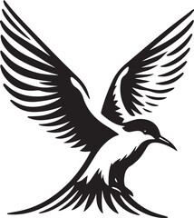 Obraz premium swift bird silhouette vector, swift bird logo vector, swift bird icon