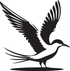 Obraz premium swift bird silhouette vector, swift bird logo vector, swift bird icon