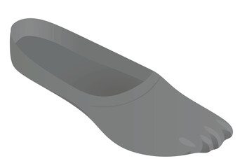 Grey short sock. vector illustration
