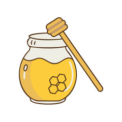 honey jar icon, honey jar vector illustration-simple illustration of honey jar, perfect for honey jar logos and icons