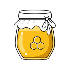honey jar icon, honey jar vector illustration-simple illustration of honey jar, perfect for honey jar logos and icons