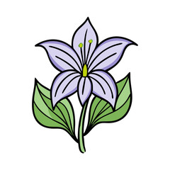 hosta flower icon, hosta flower vector illustration-simple illustration of hosta flower, perfect for hosta flower logos and icons