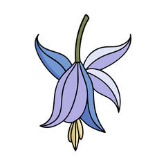 hosta flower icon, hosta flower vector illustration-simple illustration of hosta flower, perfect for hosta flower logos and icons