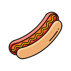 hot dog icon, hot dog vector illustration-simple illustration of hot dog, perfect for hot dog logos and icons