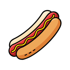 hot dog icon, hot dog vector illustration-simple illustration of hot dog, perfect for hot dog logos and icons