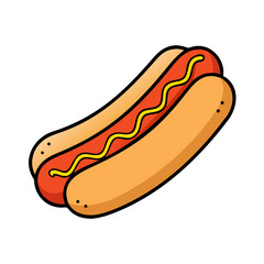 hot dog icon, hot dog vector illustration-simple illustration of hot dog, perfect for hot dog logos and icons