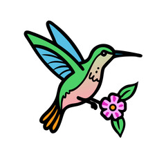 hummingbird icon, hummingbird vector illustration-simple illustration of hummingbird, perfect for hummingbird logos and icons