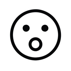 Fototapeta premium Surprised Face Facebook Wow Reaction Emoji 