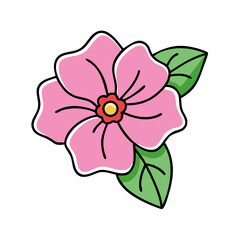 impatiens flower icon, impatiens flower vector illustration-simple illustration of impatiens flower, perfect for impatiens flower logos and icons