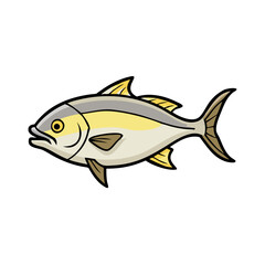 jack crevalle icon, jack crevalle vector illustration-simple illustration of jack crevalle, perfect for jack crevalle logos and icons
