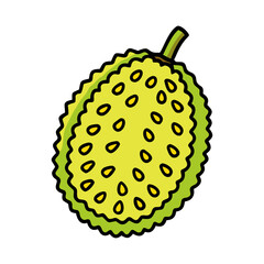 jackfruit icon, jackfruit vector illustration-simple illustration of jackfruit, perfect for jackfruit logos and icons