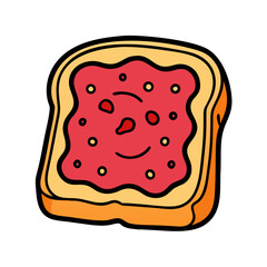 jam on toast icon, jam on toast vector illustration-simple illustration of jam on toast, perfect for jam on toast logos and icons