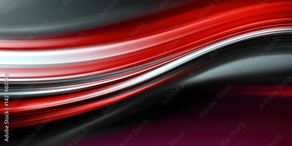 Poster a colorful, abstract image with a red stripe